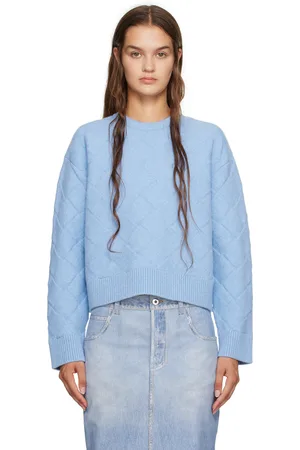 Bottega Veneta Blue Intreccio Sweater