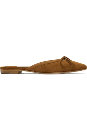 Manolo Blahnik Brown Ballerimu Slippers