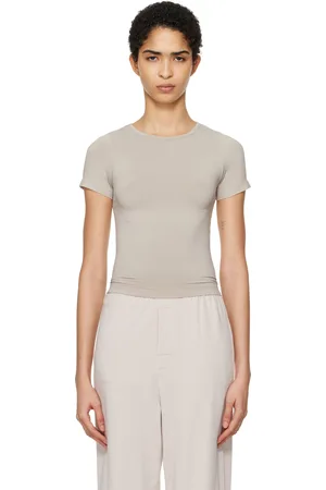 SKIMS Gray Soft Smoothing Seamless T-shirt
