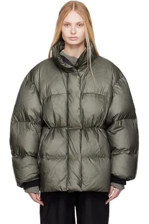 Acne Studios Green Quilted Down Jacket