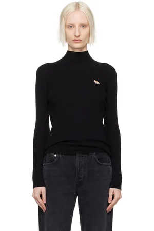 Maison Kitsuné Black Baby Fox Patch Turtleneck