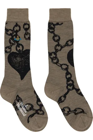 Vivienne Westwood Taupe Chain Socks