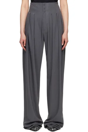 AARON ESH Gray Pleated Trousers