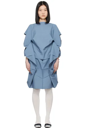 Issey Miyake Blue No. 7 Midi Dress