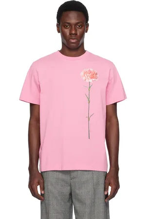 Simone Rocha Pink Carnation Print T-shirt