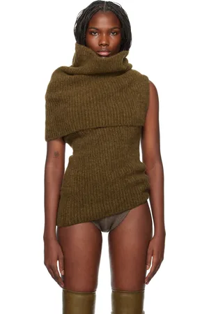 Rick Owens Tan Porterville Dbl Banded Turtleneck