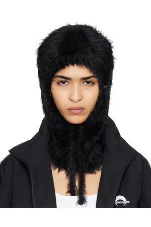 Marine Serre Black Wild Puffy Knit Balaclava