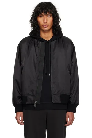 Reigning Champ Black Nylon Twill Crew Bomber Jacket