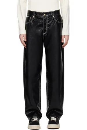 Eytys Black Benz Faux-Leather Trousers
