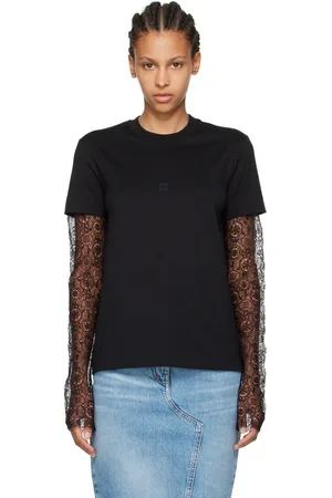 Givenchy Black Overlapped Long Sleeve T-Shirt