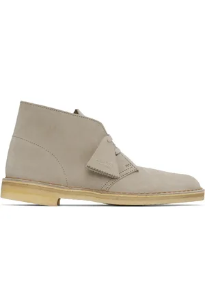 Clarks Taupe Suede Desert Boots