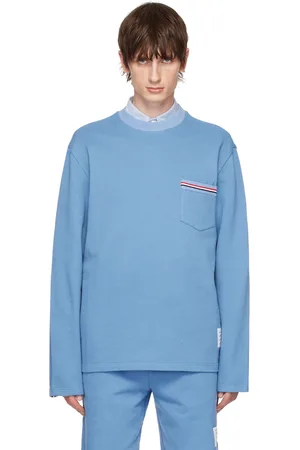 Thom Browne Blue Oversized Sweatshirt