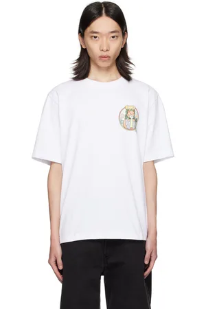 Maison Kitsuné White Rambling Fox Oversize T-Shirt
