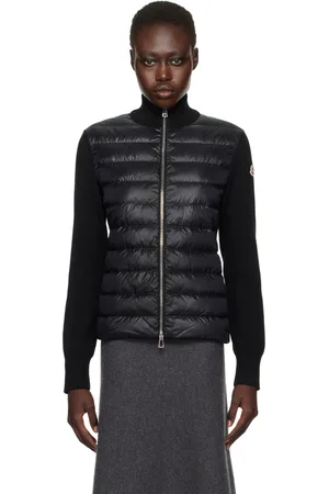 Moncler Black Padded Wool Down Jacket
