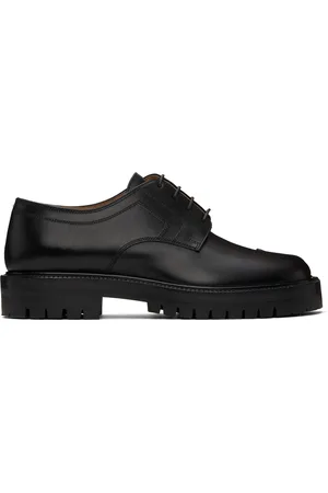Maison Margiela Black Tabi Lace-Up Derbys