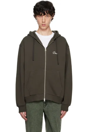 DIME Gray Cursive Zip Hoodie