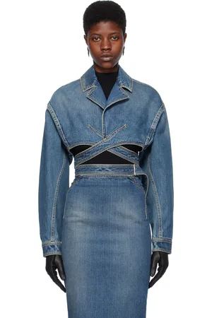 Alaïa Blue Cross-Over Denim Jacket