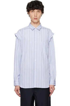 Comme des Garçons Blue & White Striped Shirt