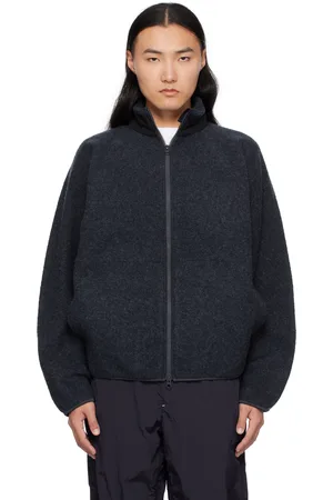 NANAMÍCA Navy Boiled Wool Zip Up Jacket