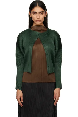 PLEATS PLEASE ISSEY MIYAKE Green Monthly Colors October Cardigan