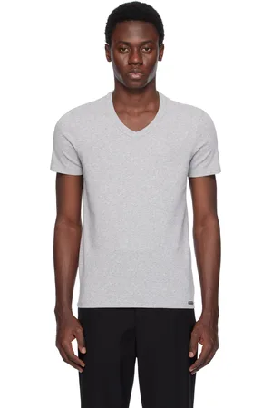 Tom Ford Gray Cotton Stretch Jersey T-shirt