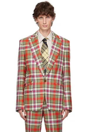 Vivienne Westwood Green & Red One Button Blazer