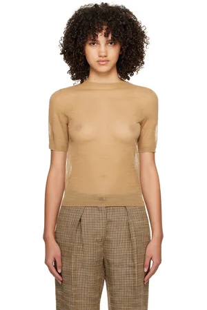 Acne Studios Beige Sheer T-Shirt