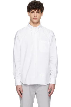 Thom Browne White Oxford Straight Fit Shirt