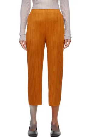 PLEATS PLEASE ISSEY MIYAKE Orange Monthly Colors April Trousers