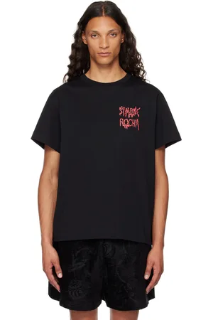 Simone Rocha Black Printed Ribbon Logo T-Shirt