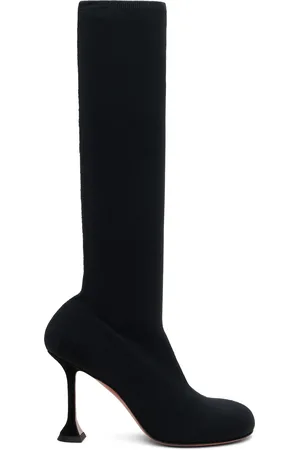 Amina Muaddi Veneda Stretch Tall Boots