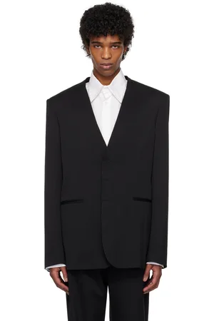 Maison Margiela Black Tailoring Wool Suit Blazer