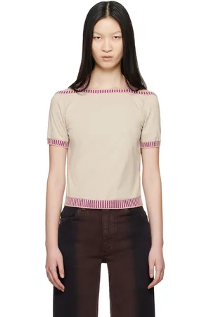 ECKHAUS LATTA Beige Edge T-Shirt