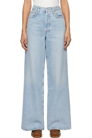 AGOLDE Blue Dame High Rise Wide Leg No Cuff Jeans