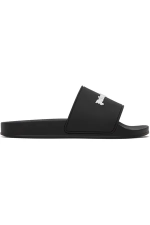 Palm Angels Black Monogram Pool Slides