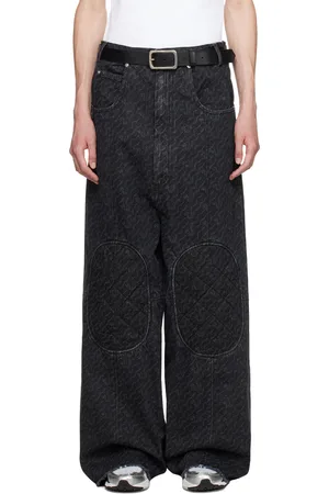LU’U DAN Black Knee Patch Jeans
