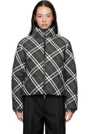 Burberry Khaki Check Reversible Down Puffer Jacket