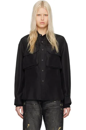 R13 Black Oversized Pocket Shirt