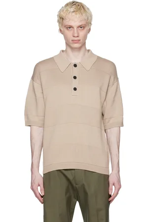 Helmut Lang Beige Oversized Polo