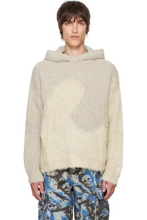 ERL Beige Silk Swirl Hoodie