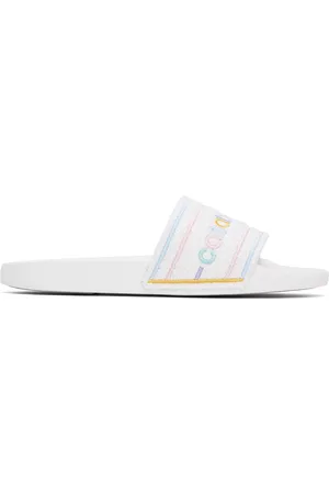 Casablanca White Embroidered Sandals