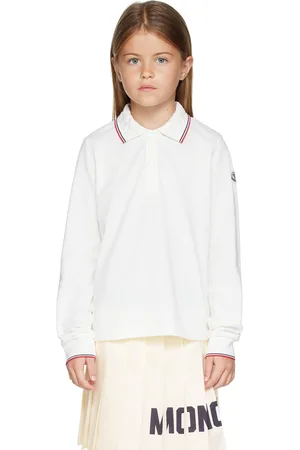 Moncler Kids White Tricolor Polo