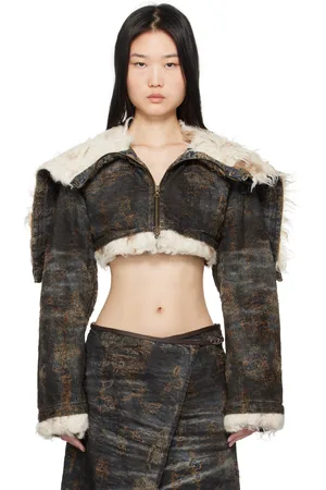 Diesel Black & Brown De-Fu-Fsf1 Denim Jacket