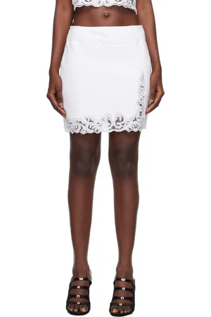 Alexander Wang White Embroidered Miniskirt