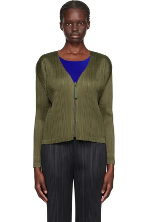 PLEATS PLEASE ISSEY MIYAKE Khaki Monthly Colors September Cardigan