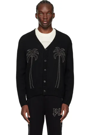 Palm Angels Black Milano Stud Cardigan