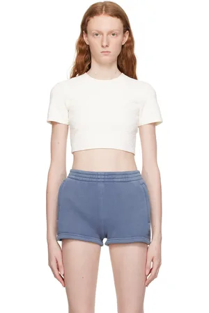 Alexander Wang Off-White Cropped T-Shirt