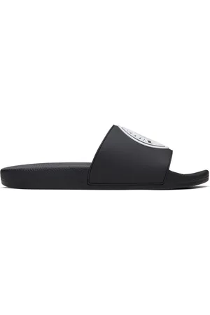 VERSACE Black V Emblem Pool Slides