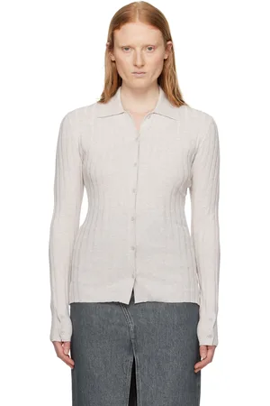 Filippa K Off-White Spread Collar Cardigan