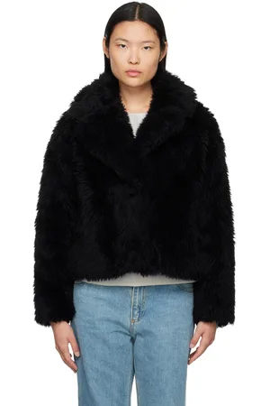 YVES SALOMON Black Shag Jacket